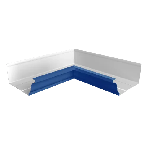 Угол желоба со сварным швом внутренний Vortex Проект 210мм RAL 5005 сигнальный синий