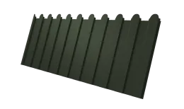 Профнастил С8A v02 фигурный Grand Line 0,5 Satin Matt TX с пленкой RAL 6020 хромовая зелень