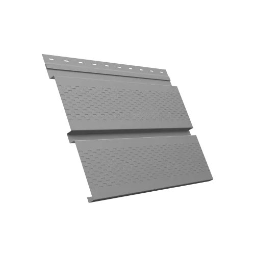 Софит металлический Квадро брус с перфорацией 0,45 Drap TX с пленкой RAL 7004 сигнальный серый