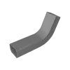 Колено трубы гофрированное Vortex в2 76х102мм RAL 7004 сигнальный серый