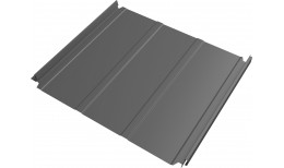 Кликфальц Double Pro Line Grand Line 0,45 ПЭ с пленкой на замках RAL 9006 бело-алюминиевый