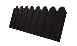 Профнастил C10B фигурный 0,5 Drap RAL 9005 черный