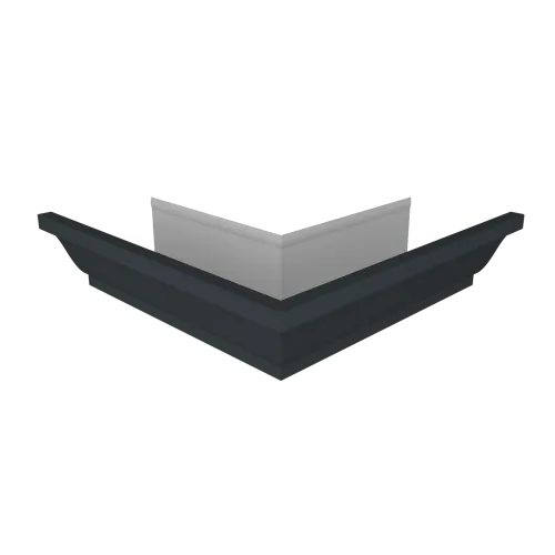 Угол желоба наружный Vortex Lite Matt 130мм RAL 7016 антрацитово-серый