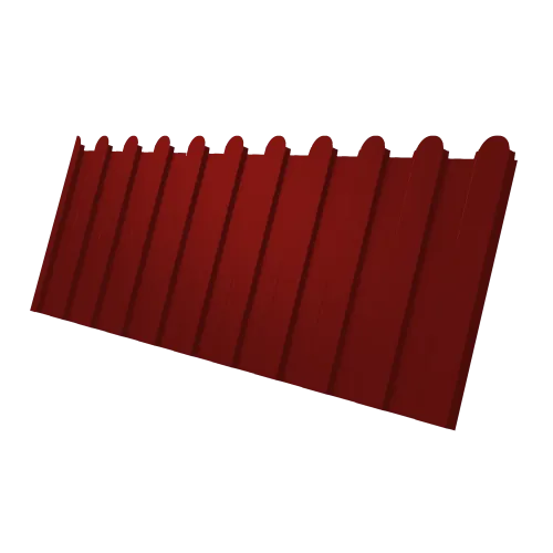 Профнастил С8A v02 фигурный Grand Line 0,5 Satin RAL 3011 коричнево-красный