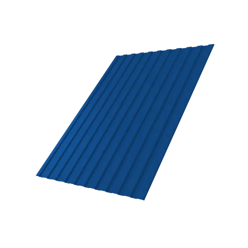 Профнастил С8A v03 0,5 Satin с пленкой RAL 5005 сигнальный синий