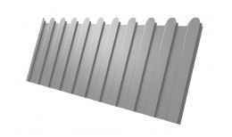 Профнастил С8A v02 фигурный Grand Line 0,5 Satin с пленкой RAL 9006 бело-алюминиевый