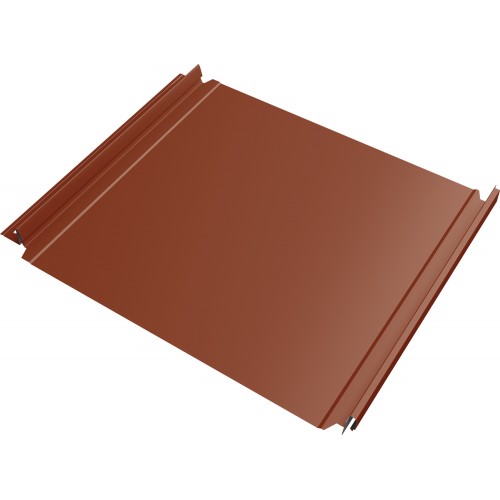 Кликфальц Double Pro Grand Line 0,45 Drap ТХ с пленкой на замках RAL 8004 терракота