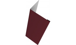Нащельник (для калиток и ворот) 25х35 жалюзи Milan, Tokyo, Palermo 0,5 Satin Matt с пленкой RAL 3005 красное вино (L2,0)