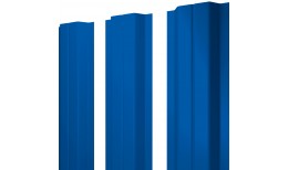 Штакетник П-образный A с прямым резом 0,4 PE RAL 5005 сигнальный синий