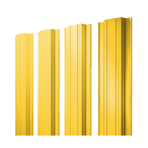 Штакетник Прямоугольный с прямым резом 0,45 PE RAL 1018 цинково-желтый
