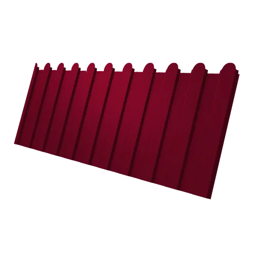 Профнастил С8A v02 фигурный Grand Line 0,45 PE RAL 3003 рубиново-красный