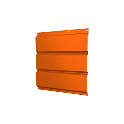 Софит металлический центральная перфорация 0,45 PE с пленкой RAL 2004 оранжевый