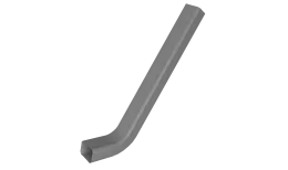 Труба гофрированная Vortex в2 76х102х1000мм с коленом RAL 9006 бело-алюминиевый