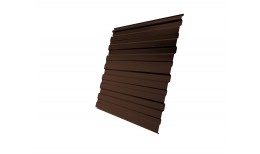 Профнастил C10R Grand Line 0,5 GreenCoat Pural BT, matt RR 887 шоколадно-коричневый (RAL 8017 шоколад)