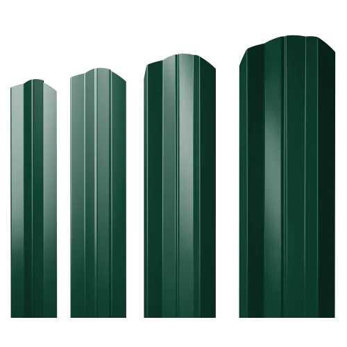 Штакетник М-образный А фигурный 0,45 PE-Double RAL 6005 зеленый мох