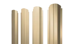 Штакетник П-образный А фигурный 0,4 PE RAL 1014 слоновая кость