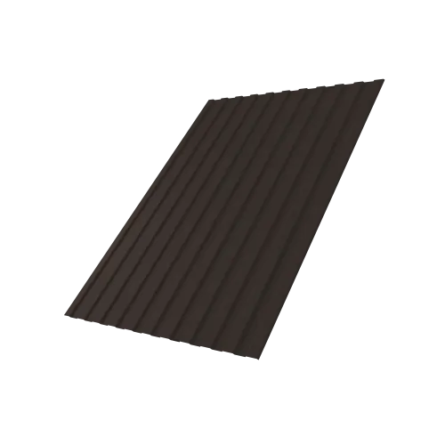 Профнастил С8A v03 0,5 Satin Matt TX с пленкой RR 32 темно-коричневый