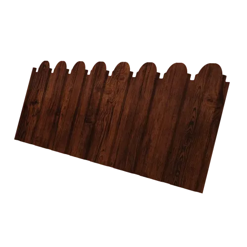 Профнастил C10B фигурный 0,45 Print Elite Cherry Wood TwinColor