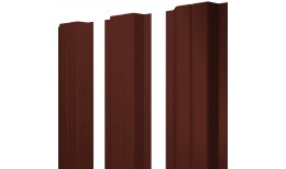 Штакетник П-образный A с прямым резом 0,45 Drap RAL 8017 шоколад