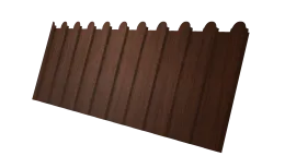 Профнастил С8A v02 фигурный Grand Line 0,45 Print Elite с пленкой Choco Wood TwinColor