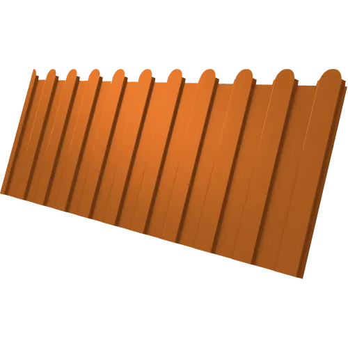 Профнастил С8A v02 фигурный Grand Line 0,45 PE RAL 2004 оранжевый