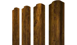 Штакетник М-образный А фигурный 0,45 Print-Double Premium Golden Wood Fresh
