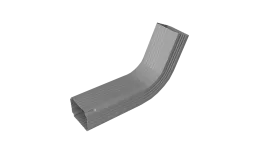 Колено трубы гофрированное Vortex в2 76х102мм RAL 9006 бело-алюминиевый