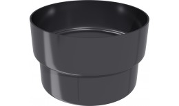 Муфта трубы соединительная Дизайн 100 ПВХ Grand Line графит (RAL 7024)