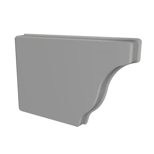 Заглушка желоба левая Vortex в2 130мм RAL 9006 бело-алюминиевый