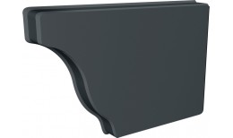 Заглушка желоба правая Vortex Lite Matt 130мм RAL 7016 антрацитово-серый