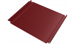 Кликфальц Double Pro Grand Line 0,45 ПЭ с пленкой на замках RAL 3011 коричнево-красный