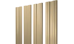 Штакетник П-образный А фигурный 0,45 PE RAL 1014 слоновая кость