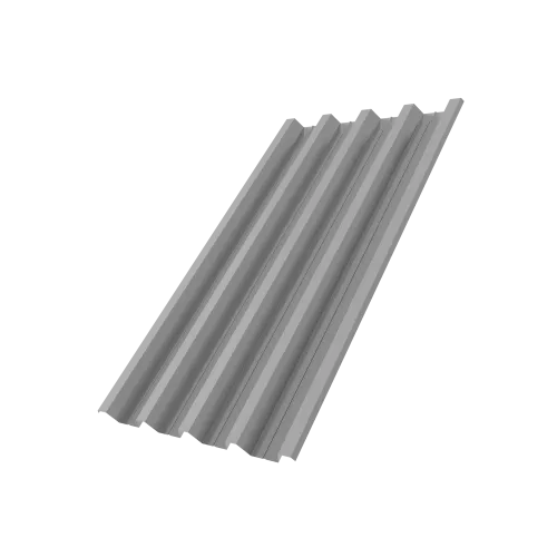Профнастил Н60R v01 0,5 Satin RAL 9006 бело-алюминиевый DRIP