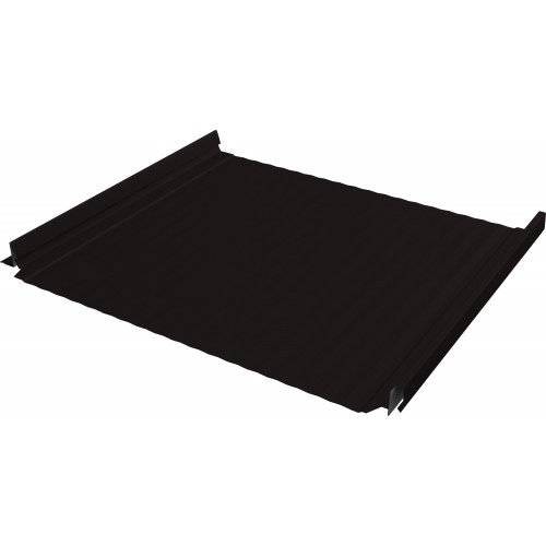 Кликфальц Pro Gofr Grand Line 0,5 Drap TX с пленкой на замках RAL 9005 черный