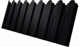Профнастил С20A фигурный Grand Line 0,5 Satin Matt RAL 9005 черный