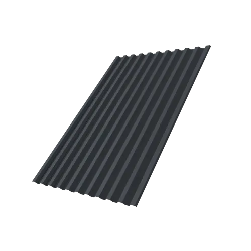 Профнастил С21R Grand Line 0,5 Drap TX RAL 7024 мокрый асфальт DRIP