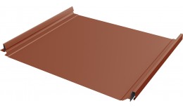 Кликфальц Pro Grand Line 0,5 Satin Matt TX с пленкой на замках RAL 8004 терракота