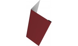 Нащельник (для калиток и ворот) 25х35 жалюзи Milan, Tokyo, Palermo 0,5 Satin с пленкой RAL 3011 коричнево-красный (L2,5)
