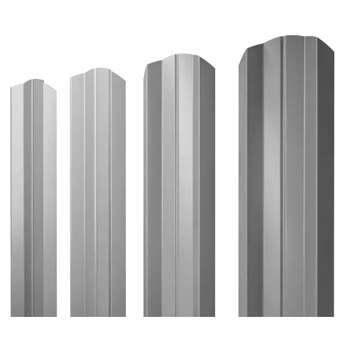 Штакетник М-образный А фигурный 0,45 PE RAL 7004 сигнальный серый