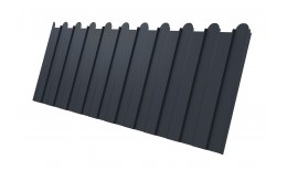 Профнастил C8A фигурный 0,45 PE с пленкой RAL 7024 мокрый асфальт