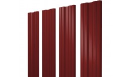 Штакетник Twin с прямым резом 0,5 Satin RAL 3011 коричнево-красный