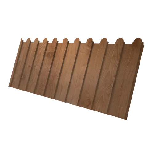 Профнастил С8A v02 фигурный Grand Line 0,45 Print Premium с пленкой Pine Wood Fresh