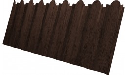 Профнастил С20B фигурный Grand Line 0,45 Print Premium Antique Wood TwinColor