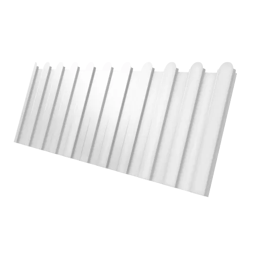 Профнастил С8A v02 фигурный Grand Line 0,5 PE RAL 9003 сигнальный белый