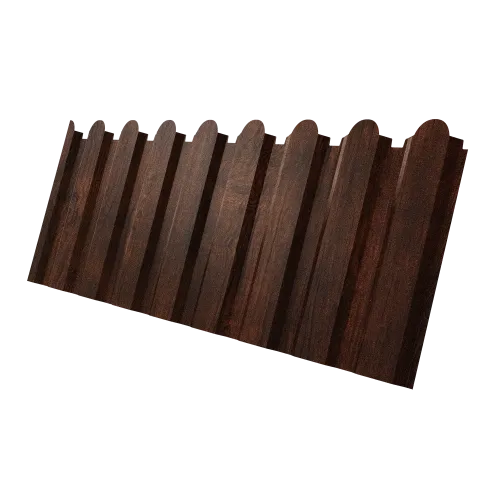 Профнастил С20A фигурный 0,45 Print Premium Cherry Wood Dark FTC