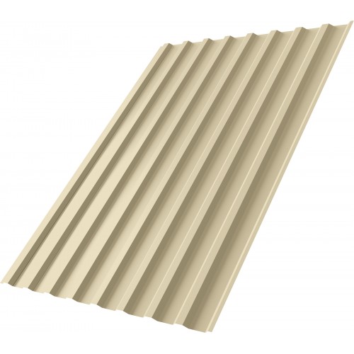 Профнастил С20B Grand Line 0,5 Satin с пленкой RAL 1015 светлая слоновая кость