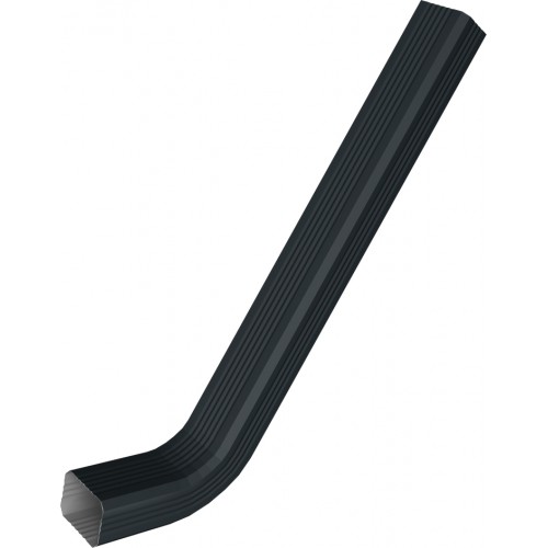 Труба гофрированная Vortex Lite Matt 76х102х1000мм с коленом RAL 7016 антрацитово-серый