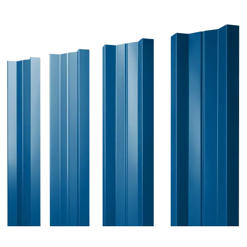 Штакетник М-образный А с прямым резом 0,4 PE RAL 5005 сигнальный синий