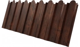 Профнастил С20B фигурный Grand Line 0,45 Print Premium Cherry Wood Dark FTC