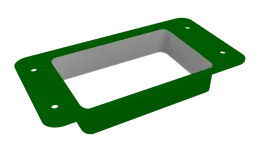 Приемник воды прямоугольный Vortex в2 RAL 6002 лиственно-зеленый